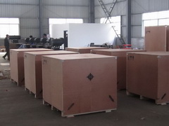 Switchgear in export packaging and delivery